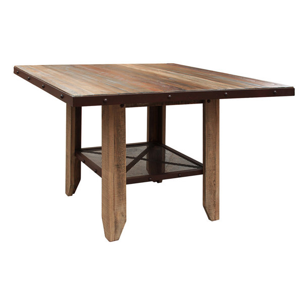 Benjara Fena Solid Wood Dining Table Wayfair